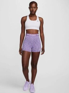 Nike Women's Pro 3” Training Shorts (Black Raspberry) Size Small